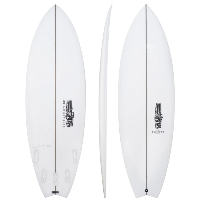 Sub Xero 6'1" x 21 1/4" X  3" - 42.00L, Swallow, 5x  FCS 2 Fin Boxes, PU - ID:959233